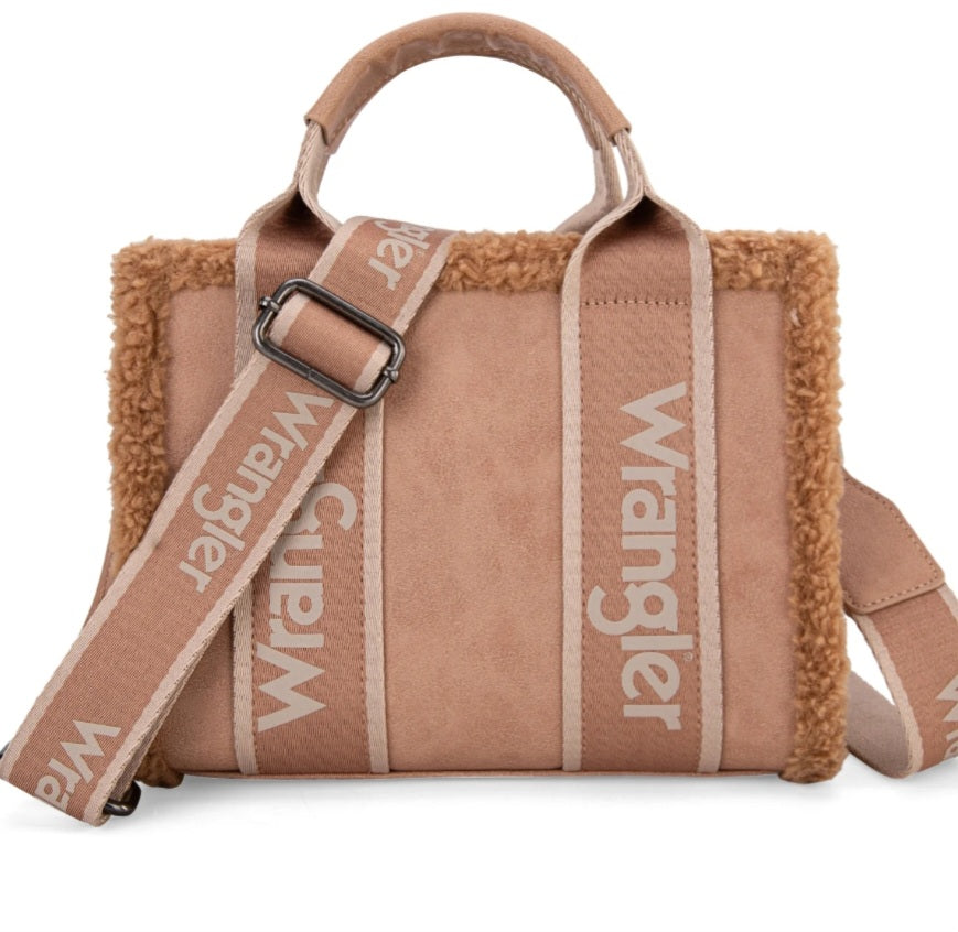 Wrangler Sherpa Small Canvas Tote/Crossbody