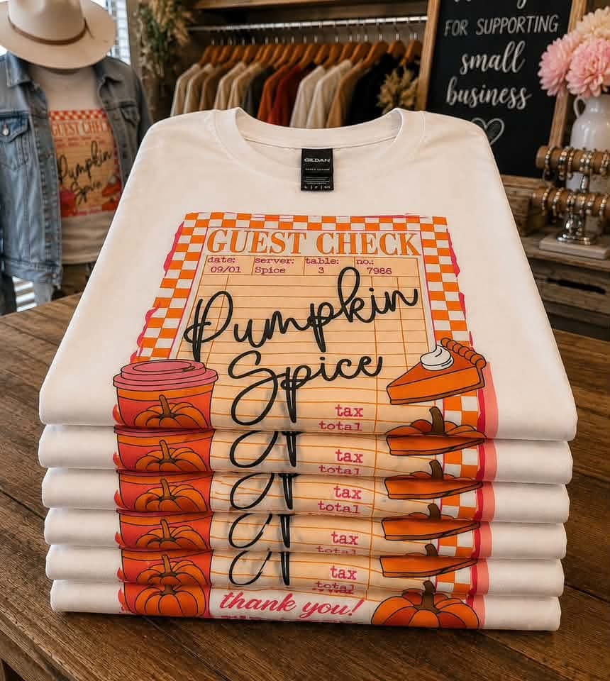 Pumpkin Spice Guest Check Tee