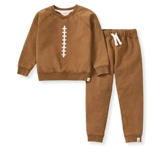Burt's Bees Acid Wash Football Toddler Sweatshirt Set