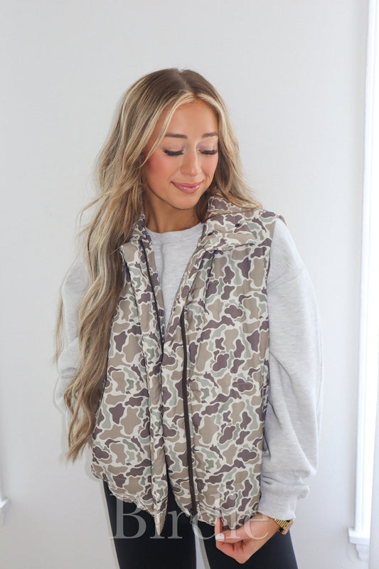 BIRDIE Duck Camo Puffer Vest