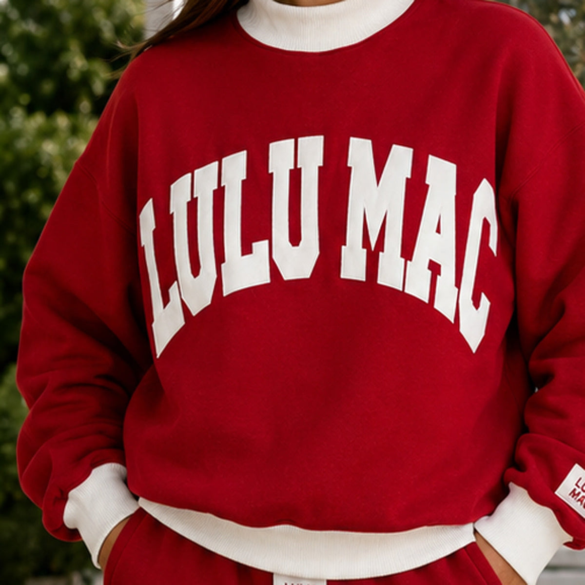 Lulu Mac Puff Mock Neck Sweatshirt