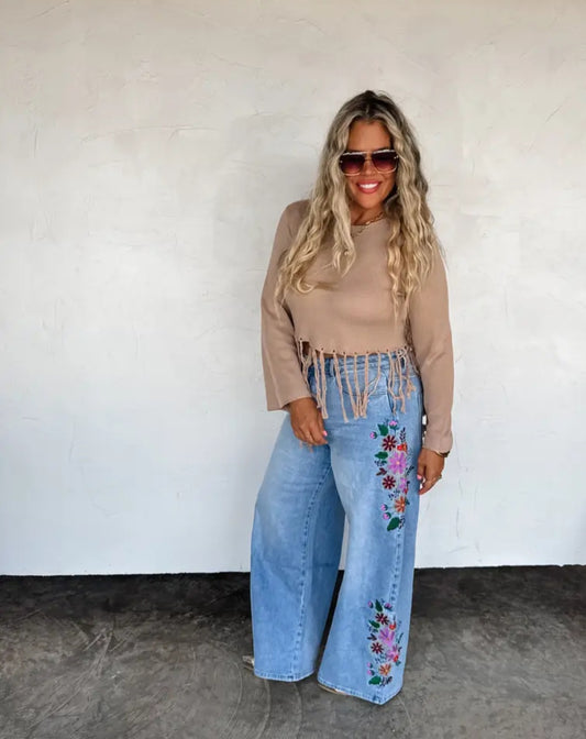Blakely Evie Floral Embroidered Jeans