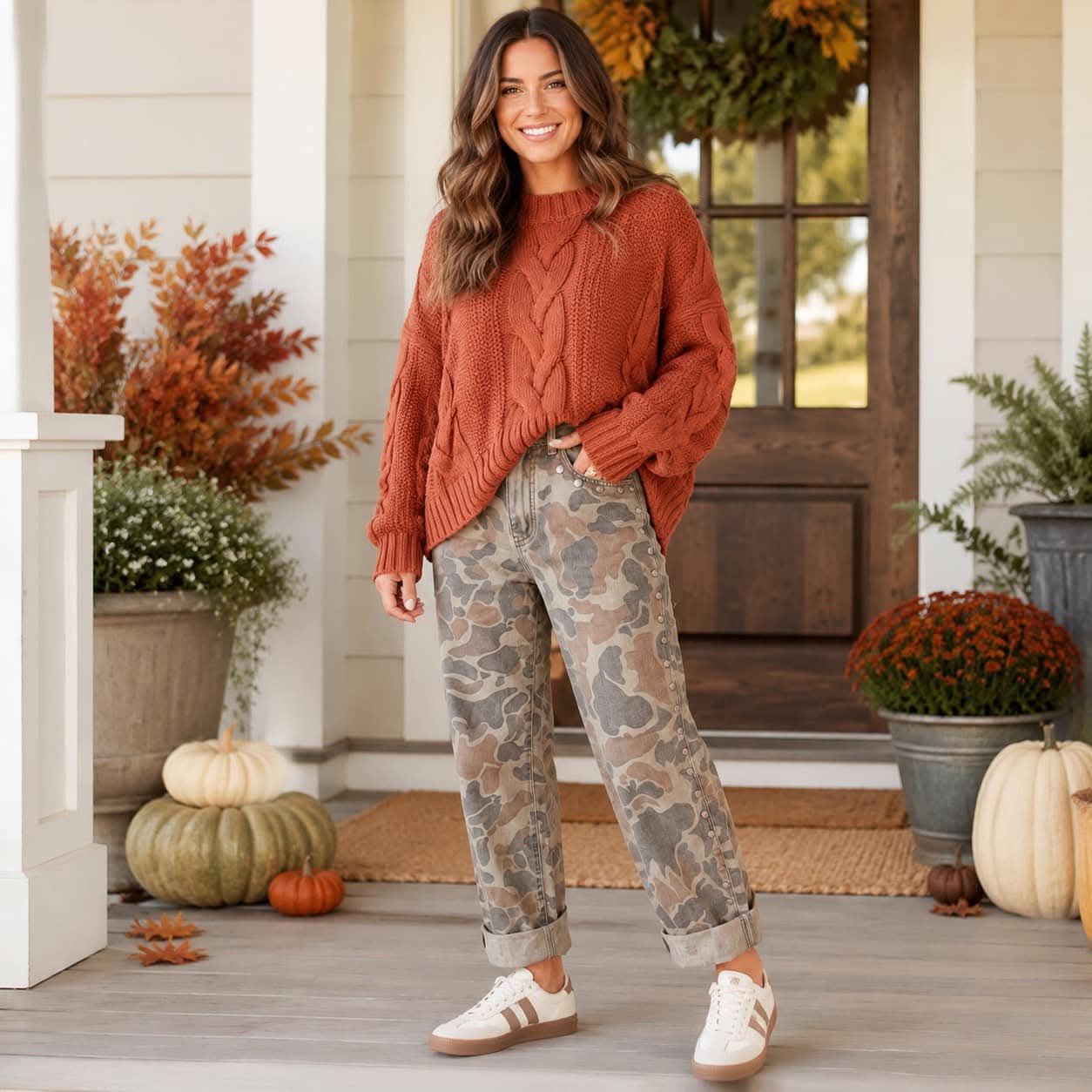 Camo Studded Jeans