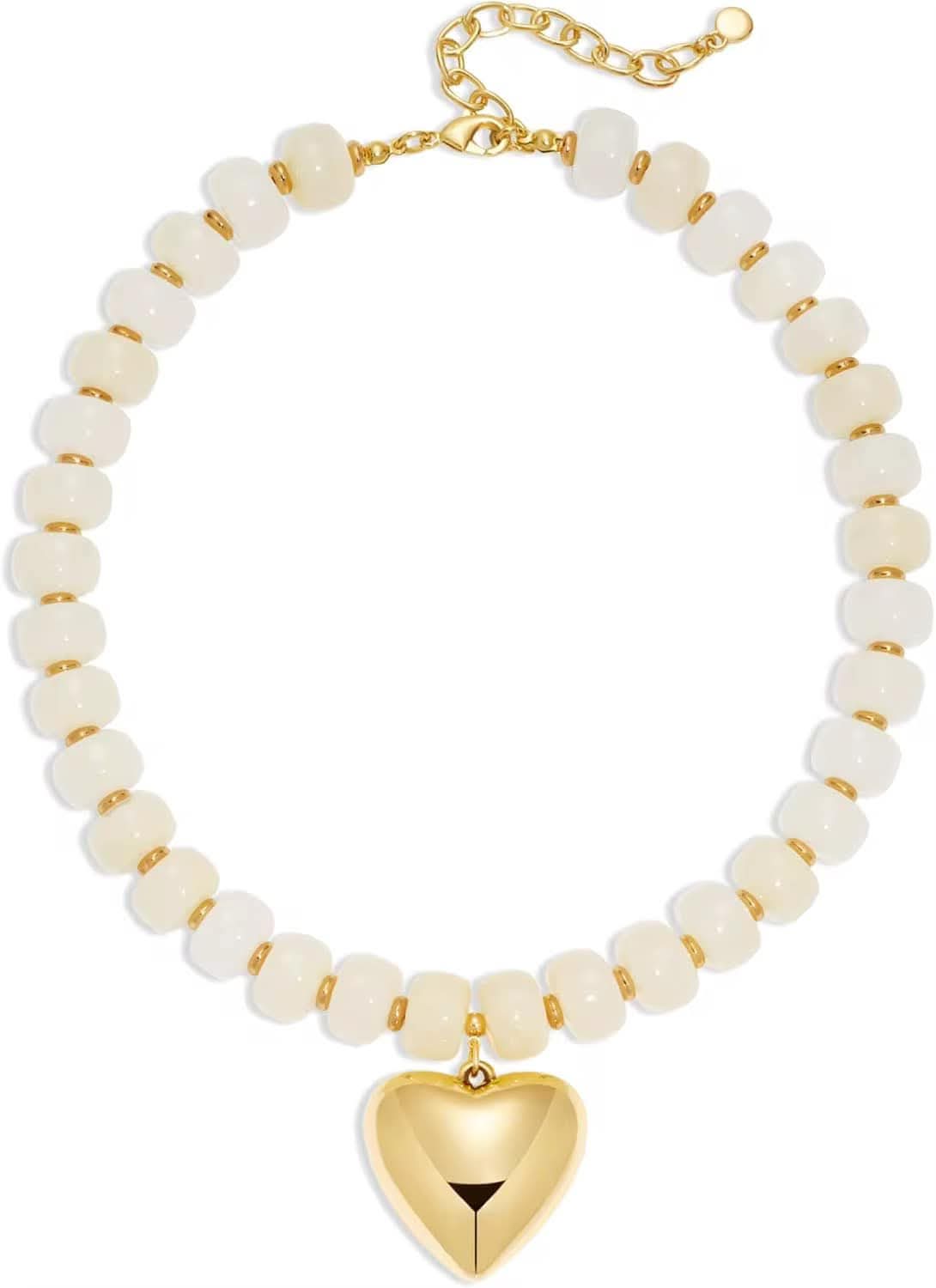 Chunky Heart Bead Necklace Preorder