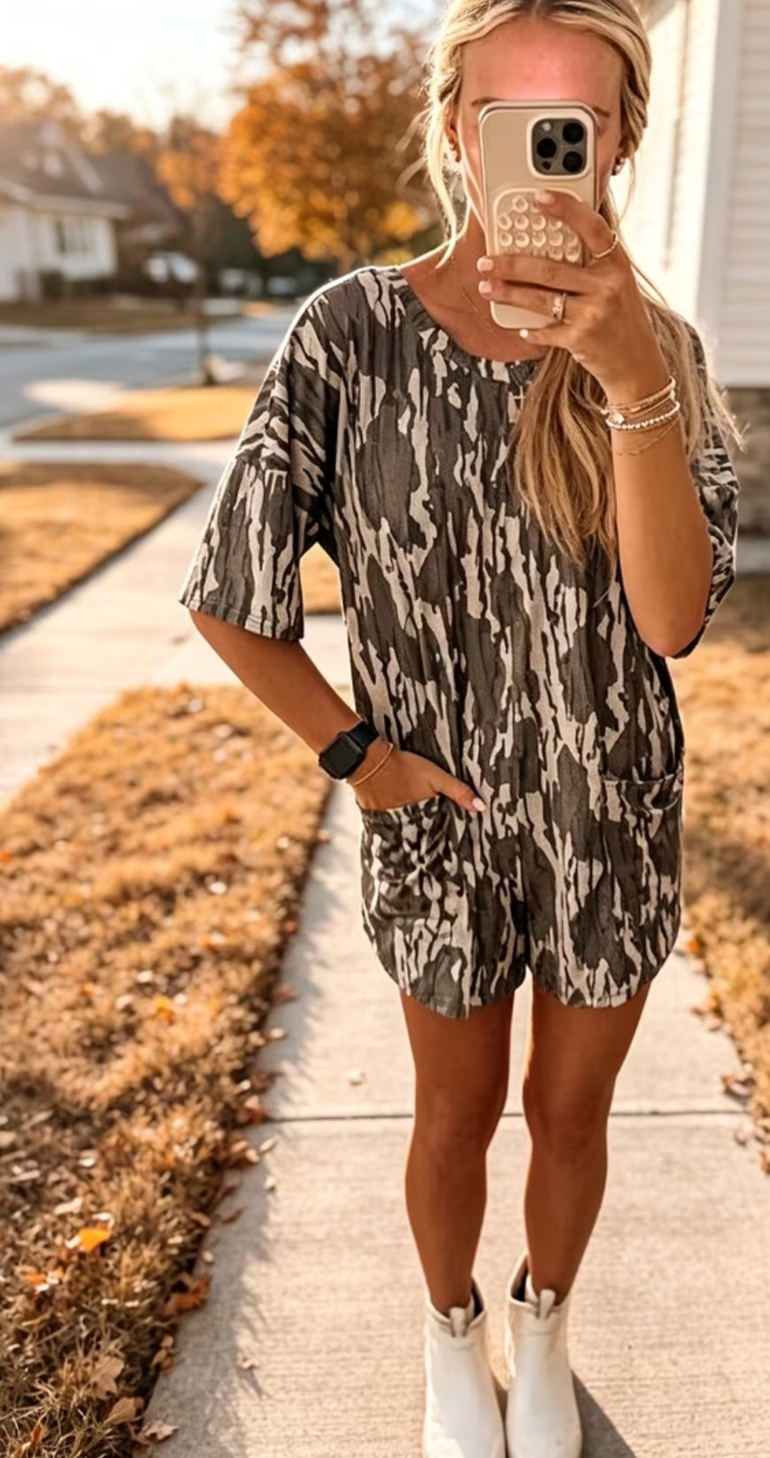 Women's Camo Romper