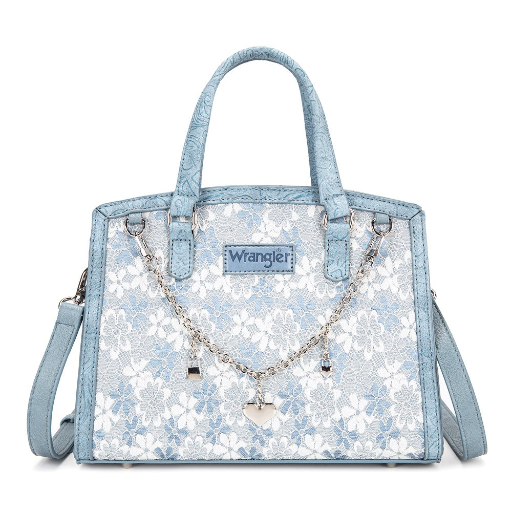 Preorder Wrangler Western Chic Lace with Chain Charm Satchel/Crossbody Bag