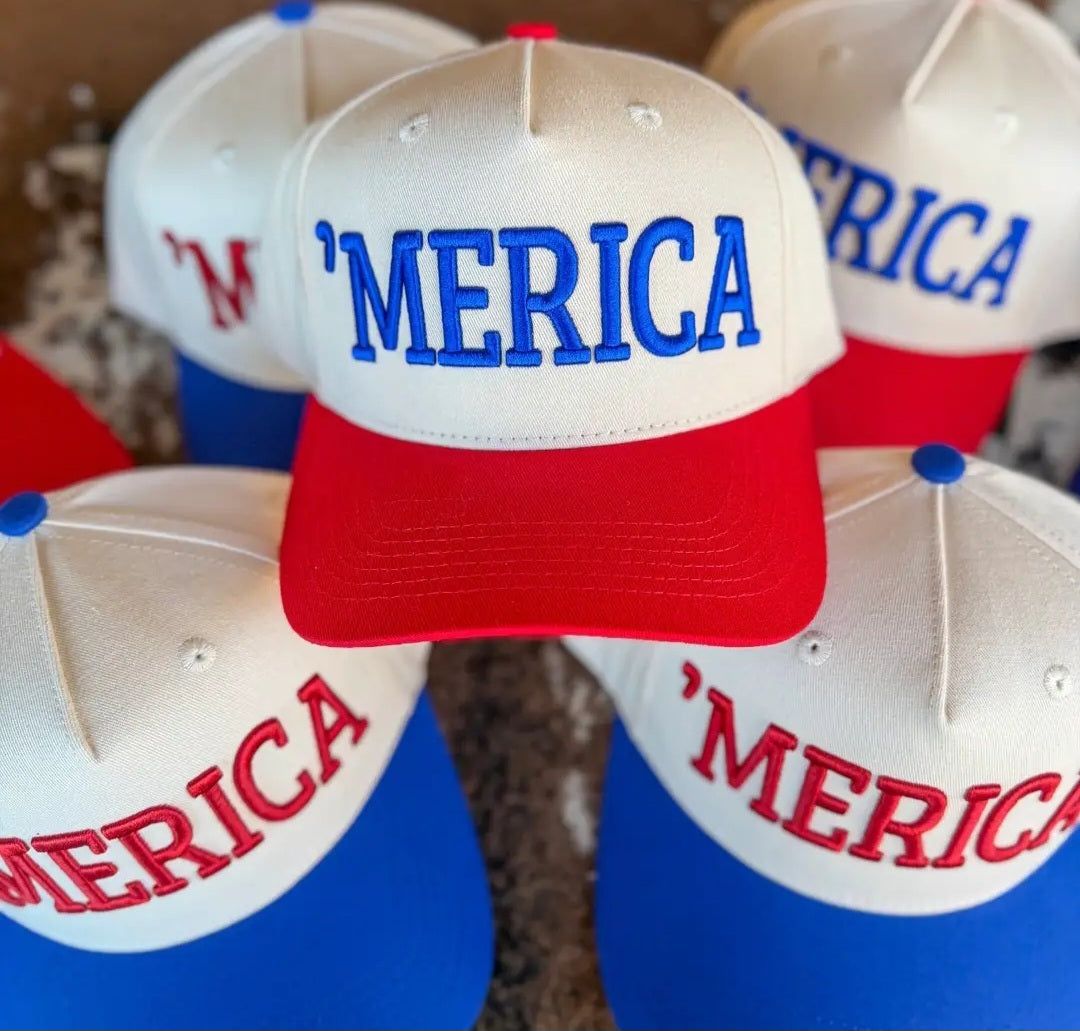 'MERICA Embroidered Trucker Hat