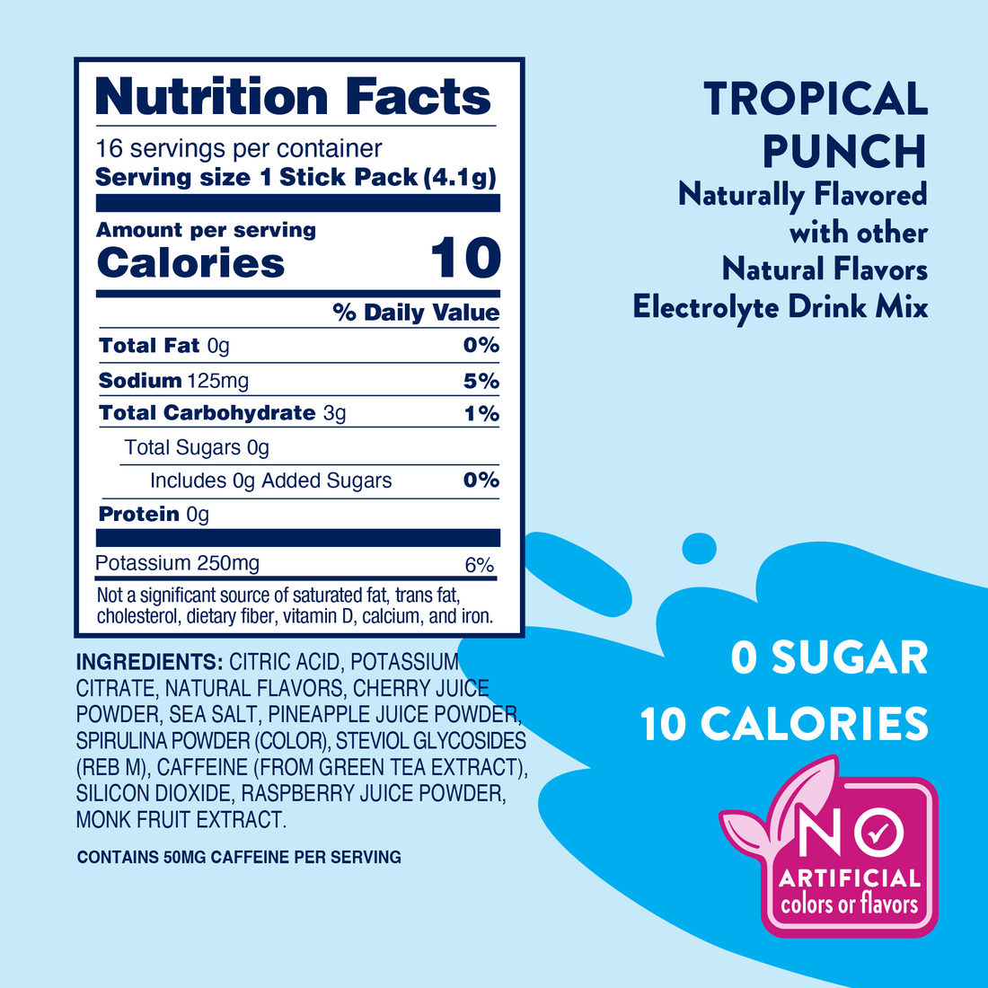 Skinny Mix Refresher Stix 16 CT.- Tropical Punch