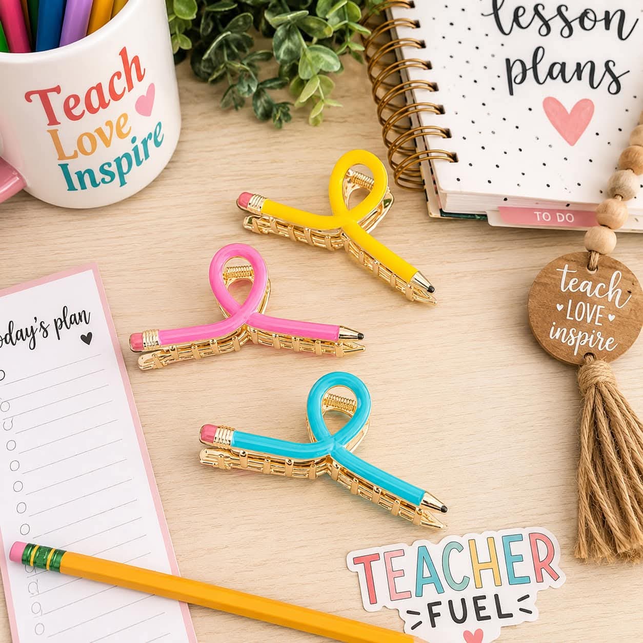Pencil Hair Claw Clips Preorder