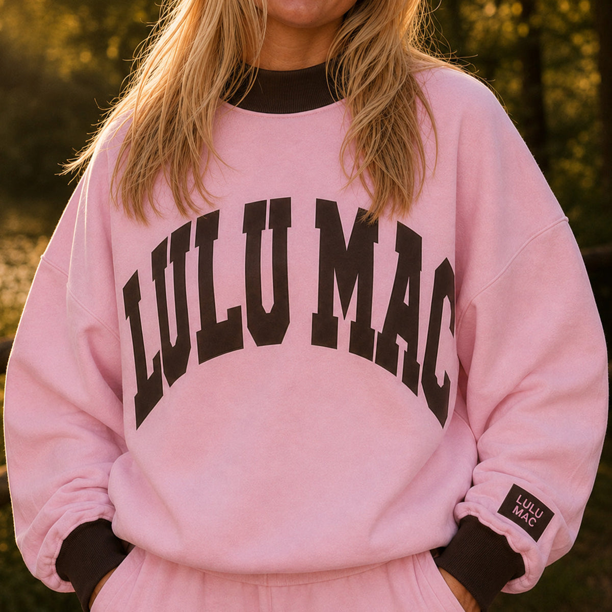 Lulu Mac Puff Mock Neck Sweatshirt