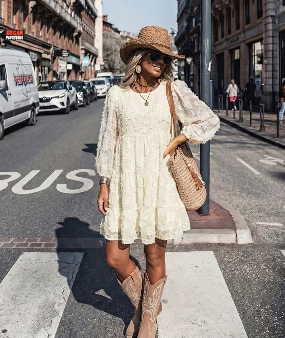 Women's Textured Fabric Dress
