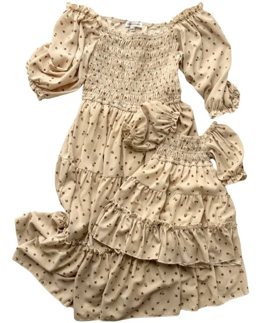 Mommy and Me Dress- Brown Floral - Women's