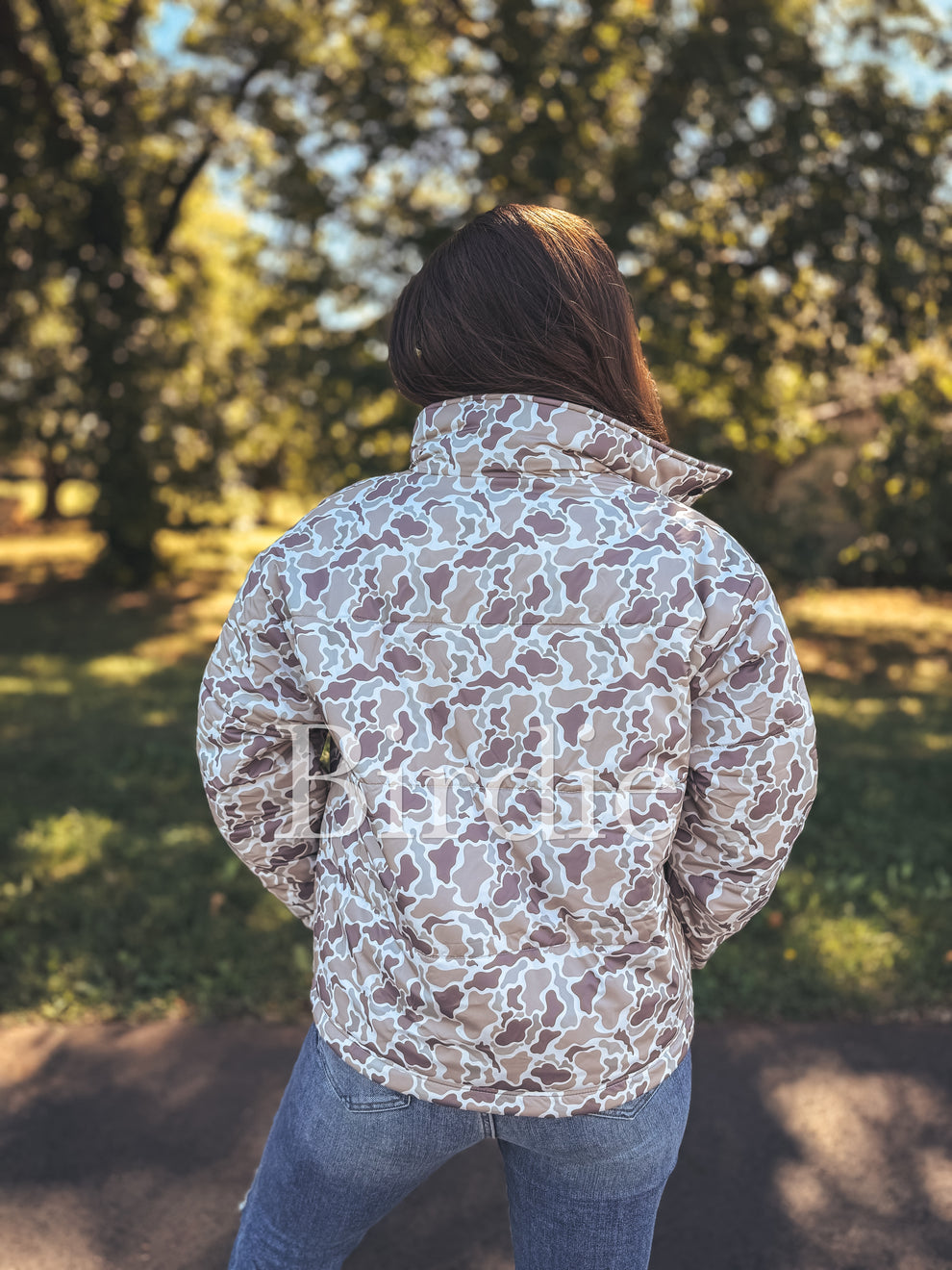 BIRDIE Reversible Puffer Jacket in Duck Camo