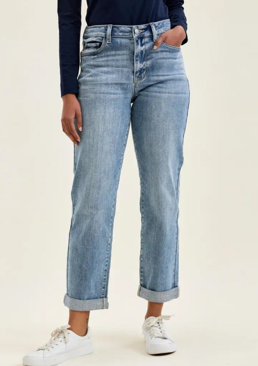 Judy Blue Jeans Boyfriend Lt Iced Indigo