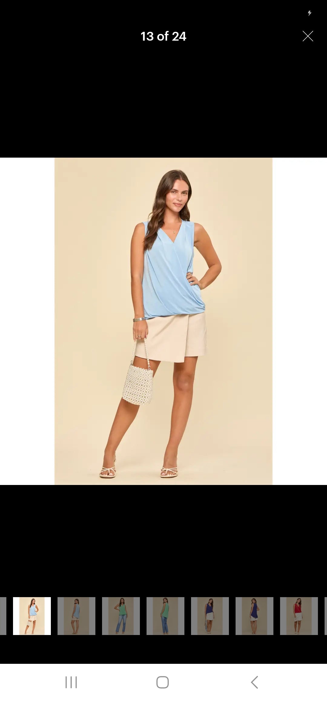 Dear Scarlett Surplice Neckline Sleeveless Top