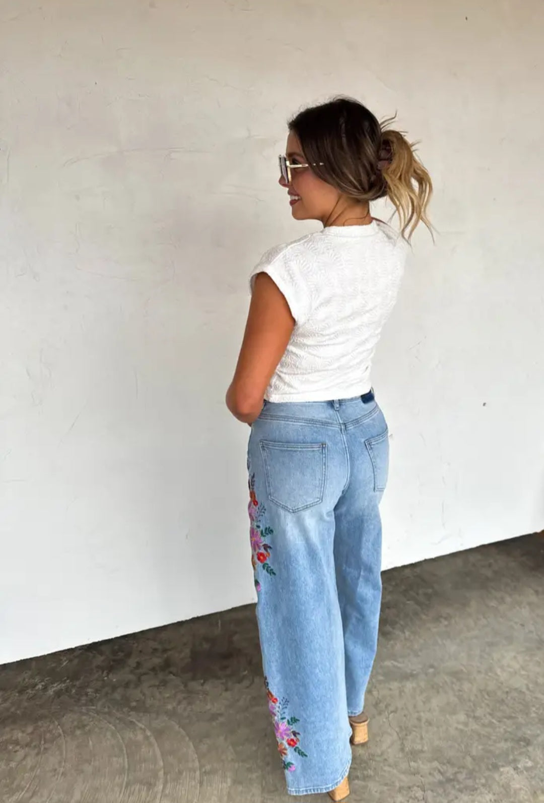 Blakely Evie Floral Embroidered Jeans