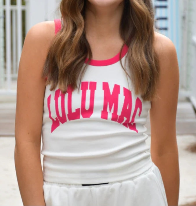 Lulu Mac Logo Hot Pink Tank