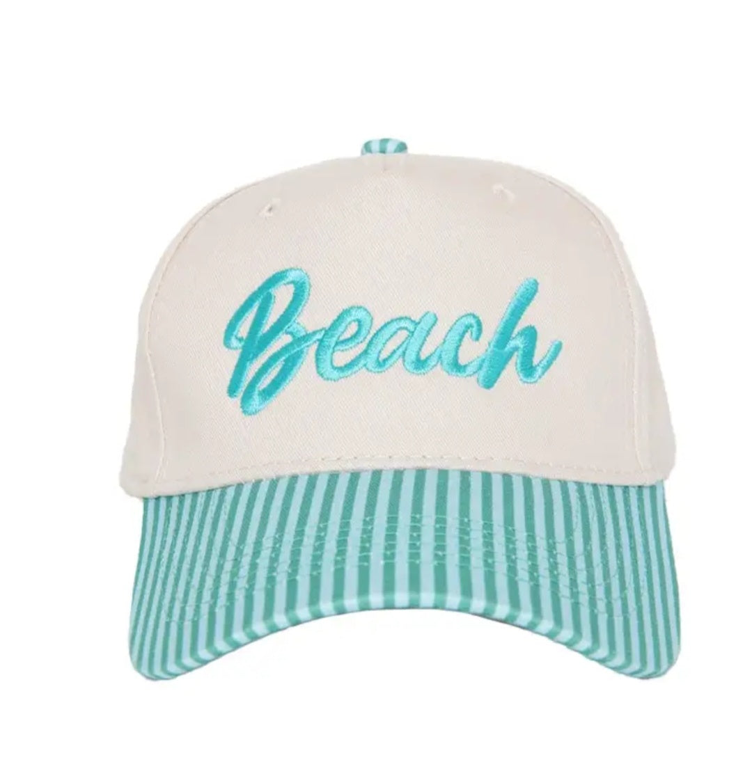 Katydid Beach Cursive Two- Toned Trucker Hat Preorder
