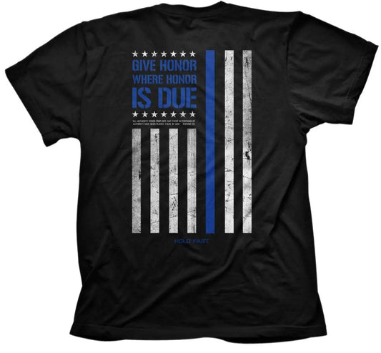 Kerusso Hold Fast Men's T- Shirt Police Flag