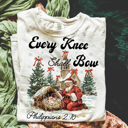 Every Knee Shall Bow Christmas Tee