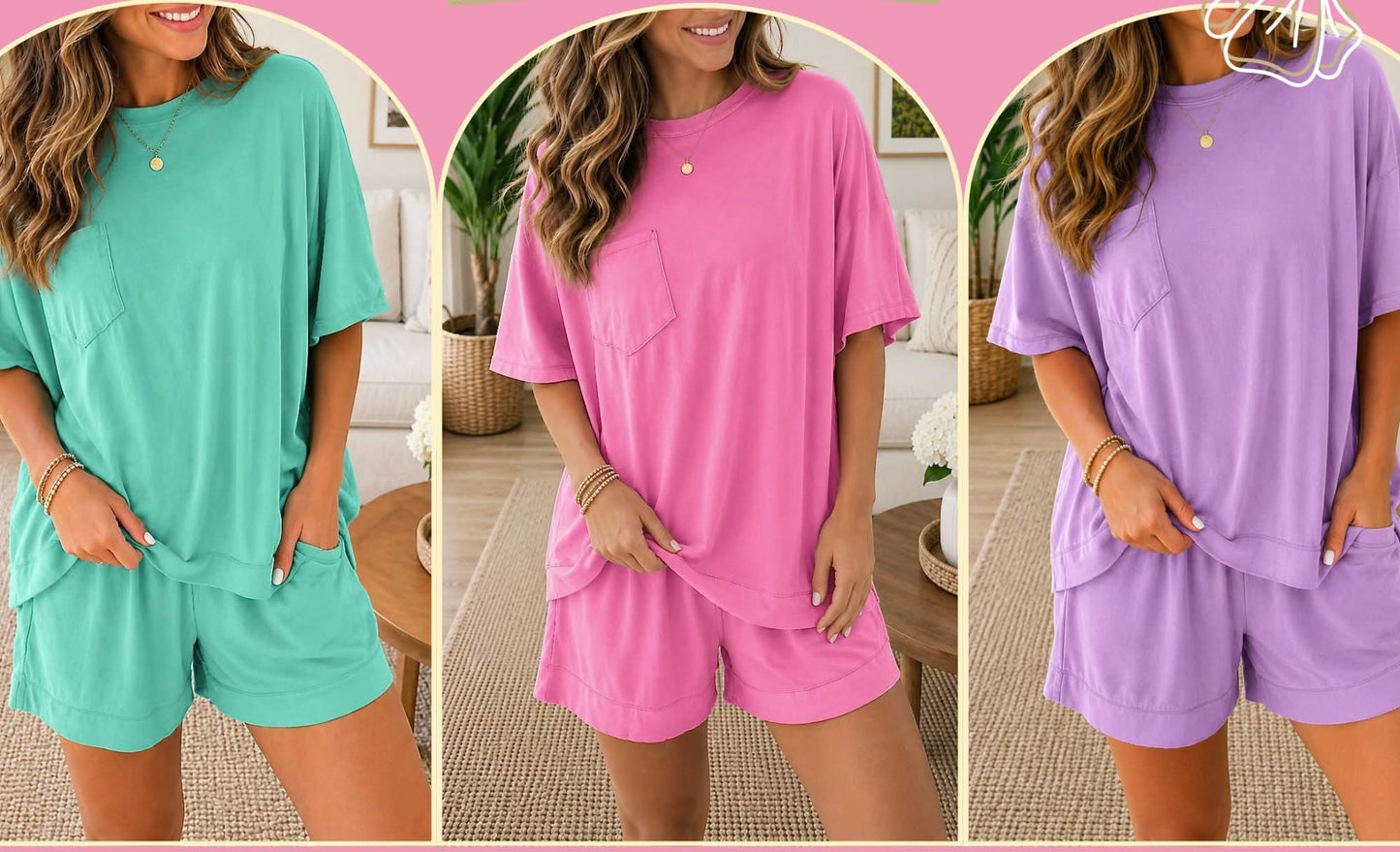Raw Edge Oversized Set