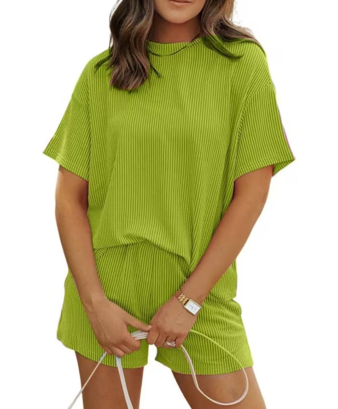 Ribbed Round Neck Set