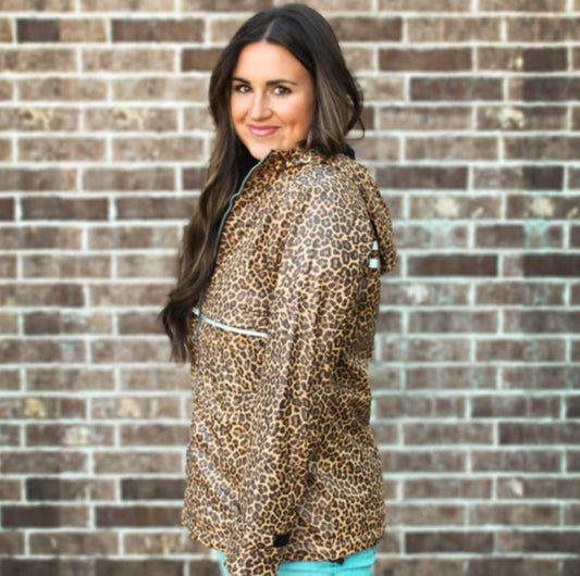 Girlie Girl Leopard Raincoat- YOUTH