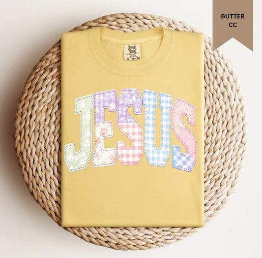 Patchwork Jesus Tee
