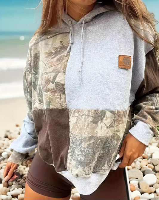 Oversized Camoflauge Hooded Sweatshirt