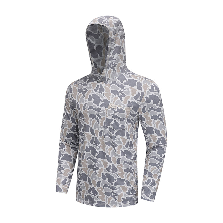 Honey Hole Drift Performance Hoodie - Smoke Camo