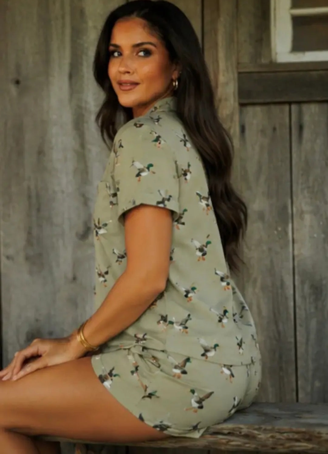 Green Duck Pajama Set Preorder