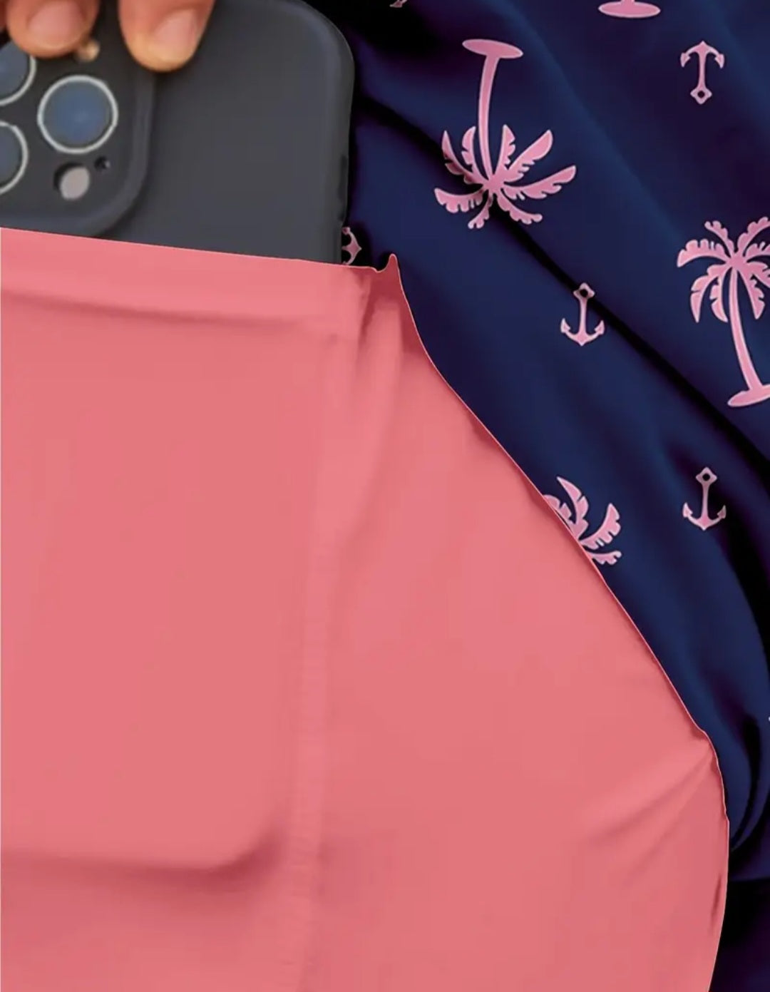 Men's Palm Tree Swim Trunks With Built in Liner