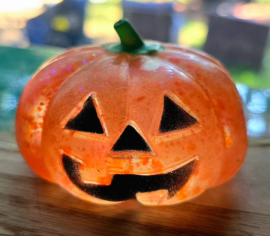 Orange Pumpkin Maltose Glitter Squishy