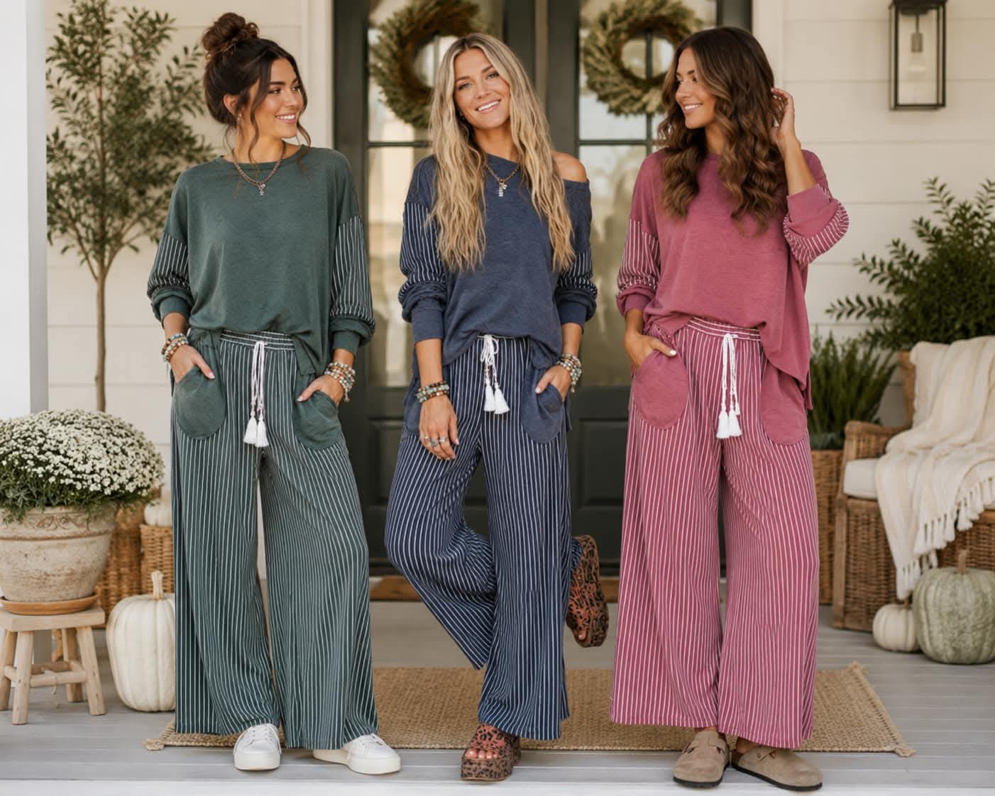 Raw Edge Pocket Casual Set Preorder