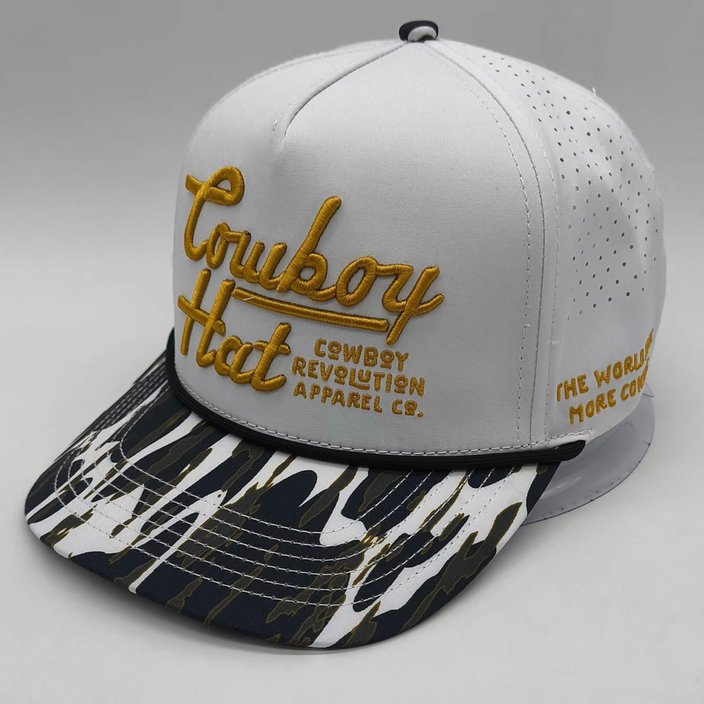 Cowboy Revolution Atakapa Flatline - NOLA White “Cowboy Hat”