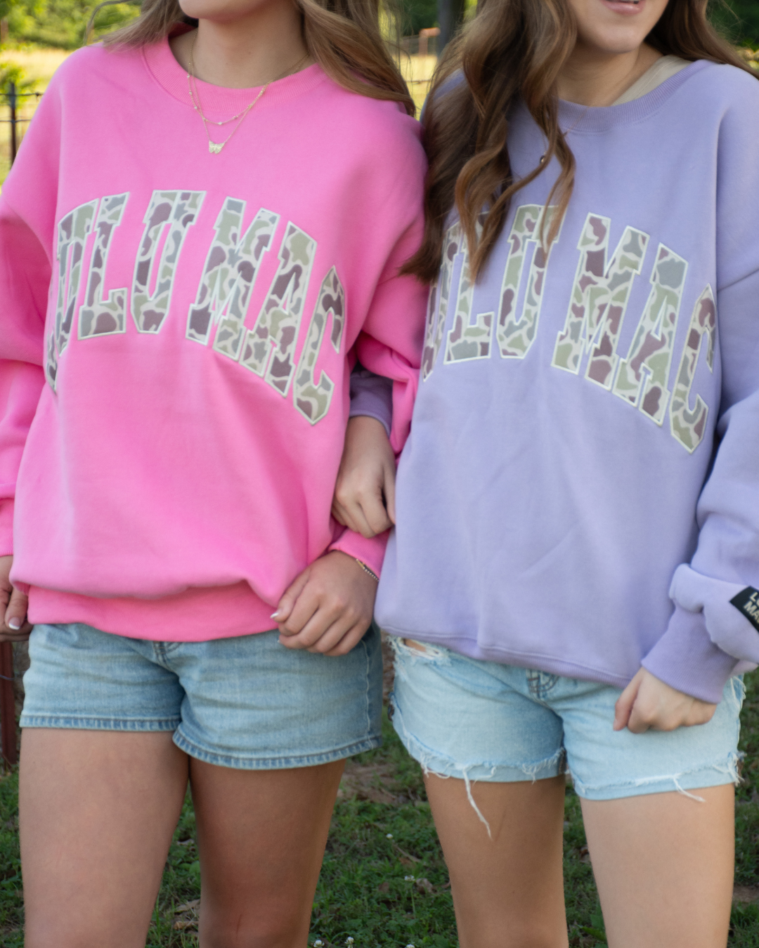 New Lulu Mac Camo Crewneck Colors