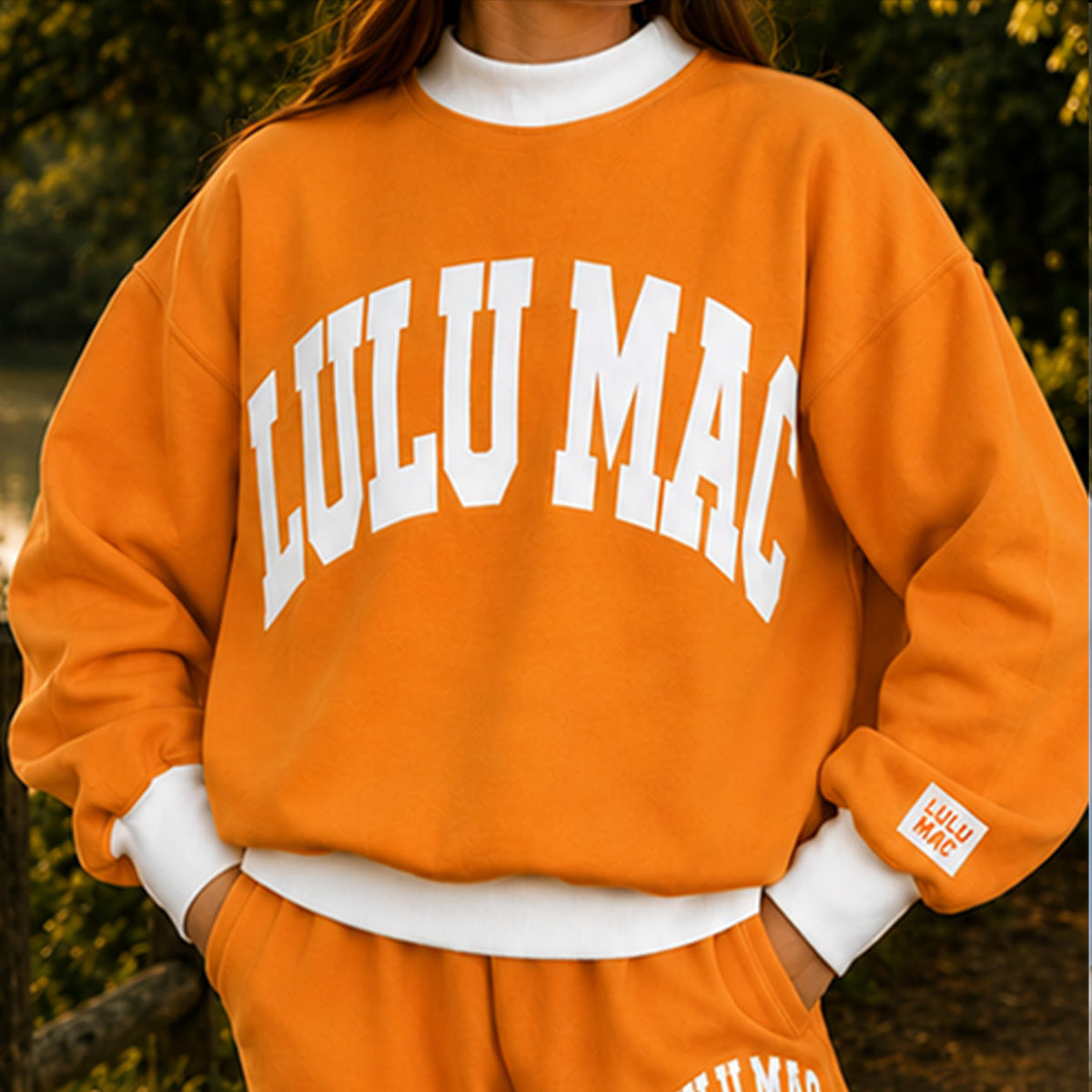 Lulu Mac Puff Mock Neck Sweatshirt