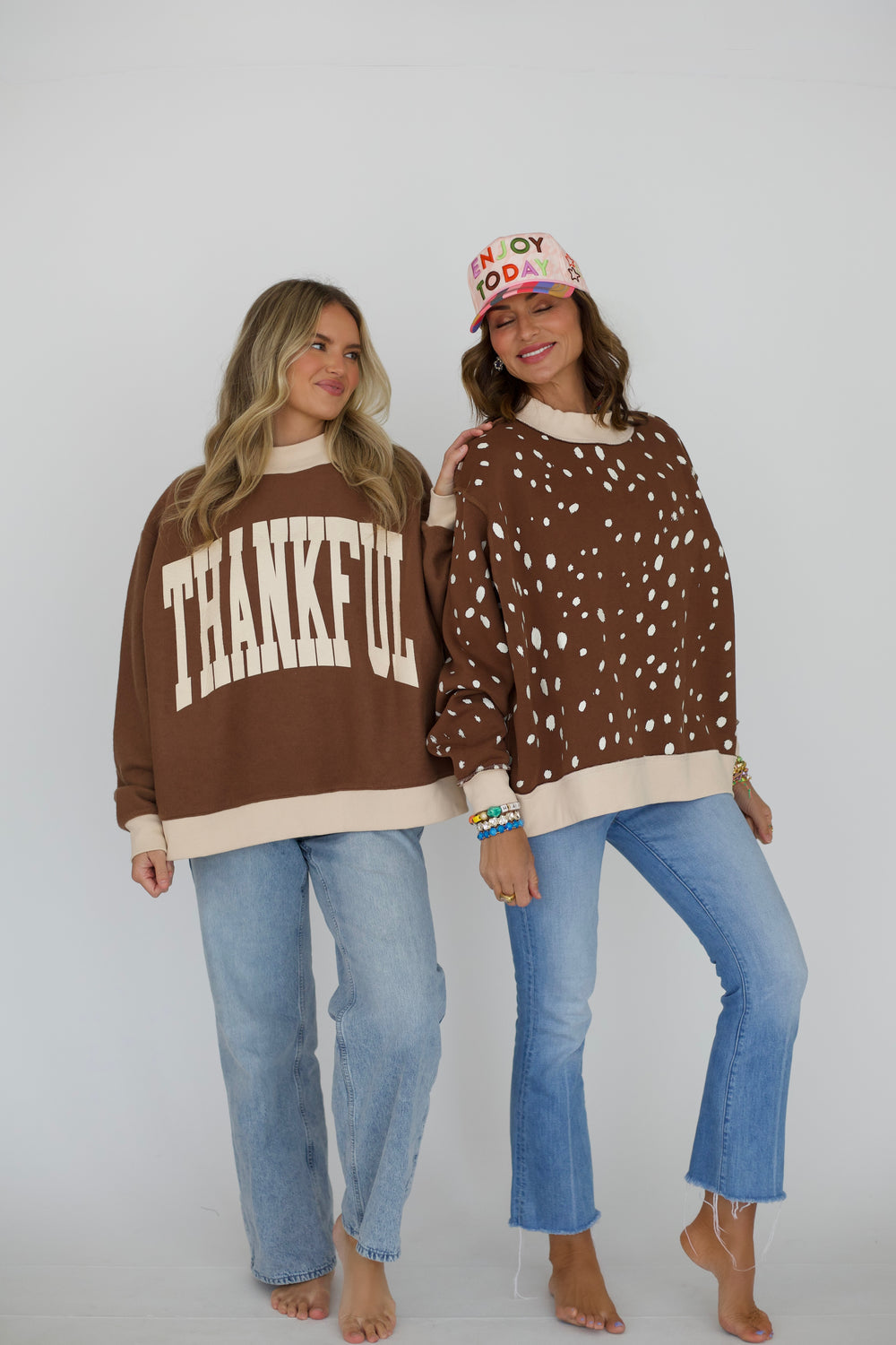 Poppy and Pine 2 sided Mock Neck Sweatshirt
