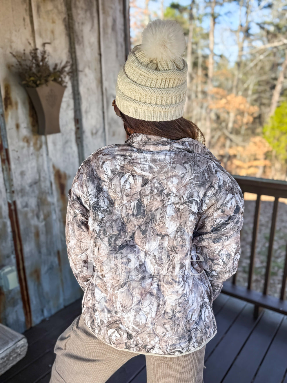 BIRDIE Cozy Cloud Jacket in Dark Camo