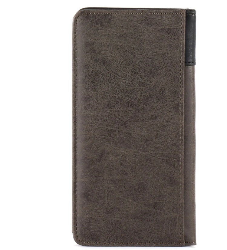 Color Block Navajo Concho Men's Bifold Long PU Leather Wallet