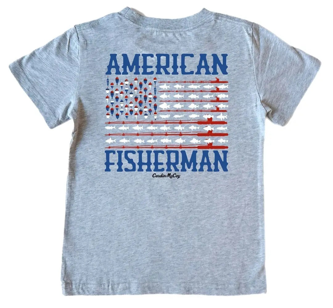 Cardin McCoy Boys' American Fisherman Short Sleeve Tee