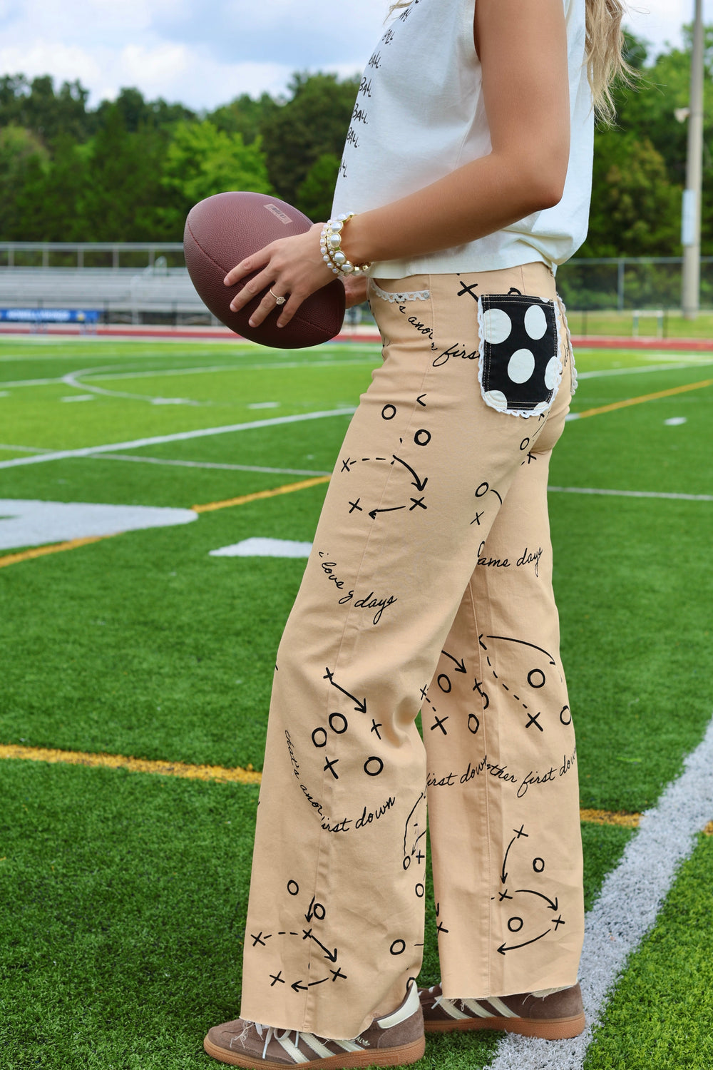 Poppy and Pine Football Tan Denim - PRE-SALE - Ships 9/11**