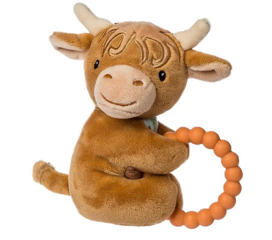 Mary Meyer Hetty Highland Cow Teether Rattle