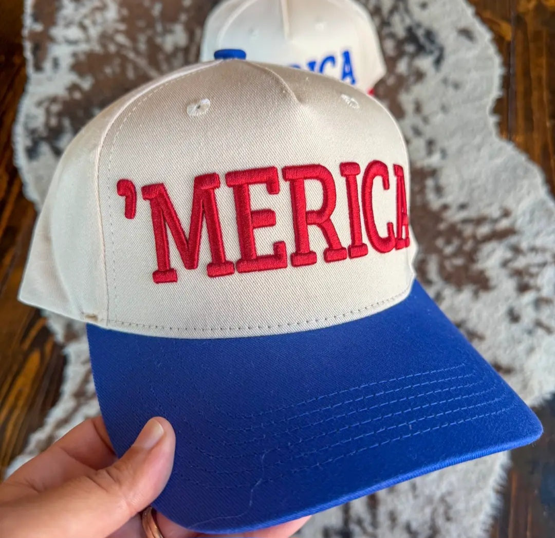 'MERICA Embroidered Trucker Hat