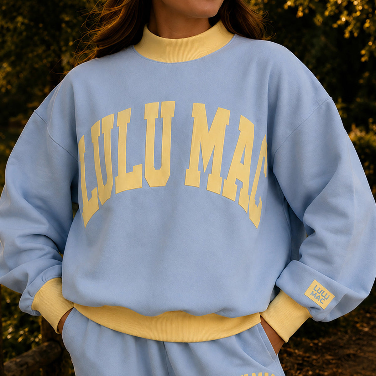 Lulu Mac Puff Mock Neck Sweatshirt