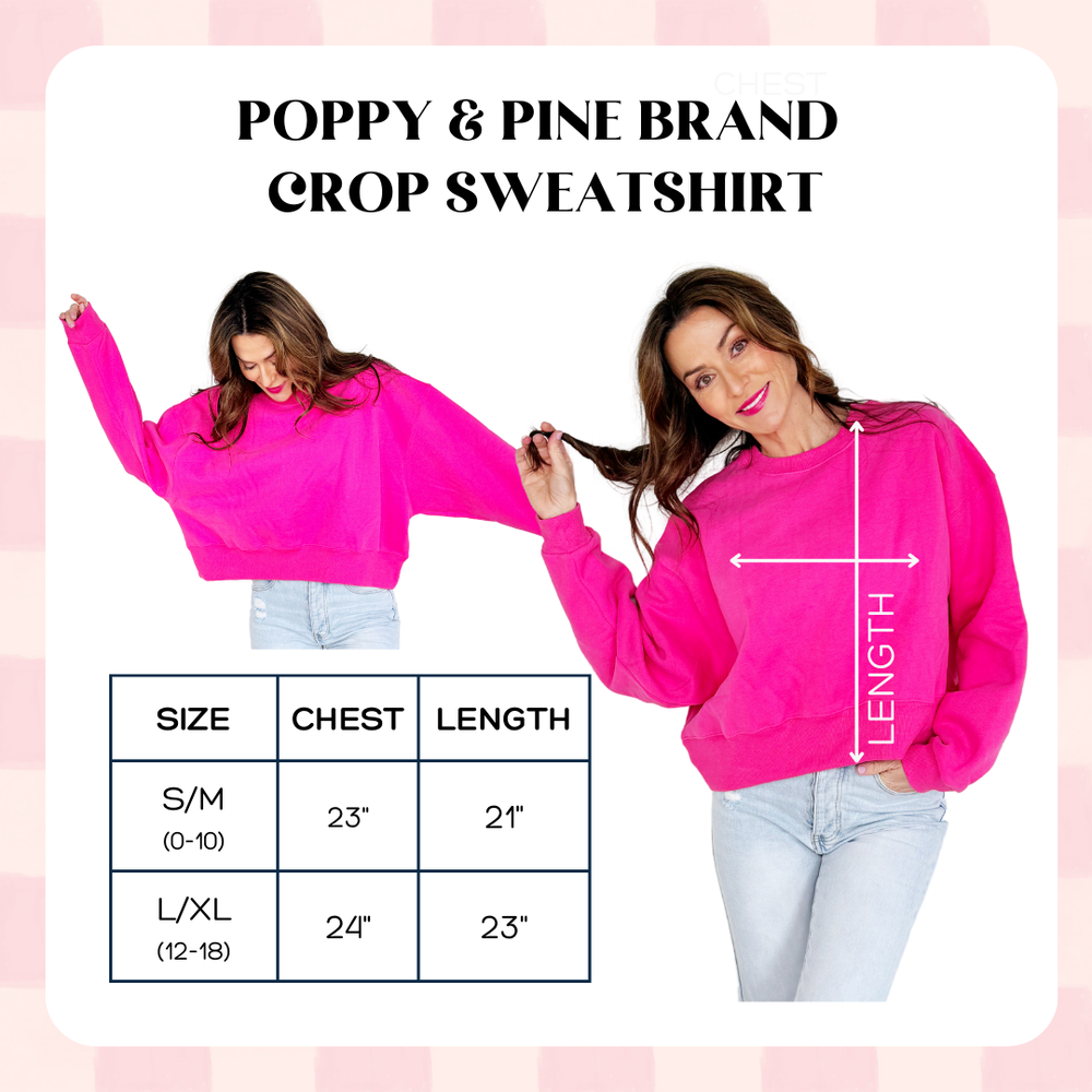 Poppy and Pine Puff Golf Lilac Cropped Sweatshirt