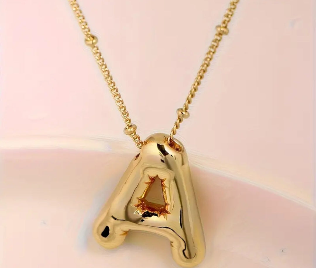 Chunky Alphabet Bubble Necklace