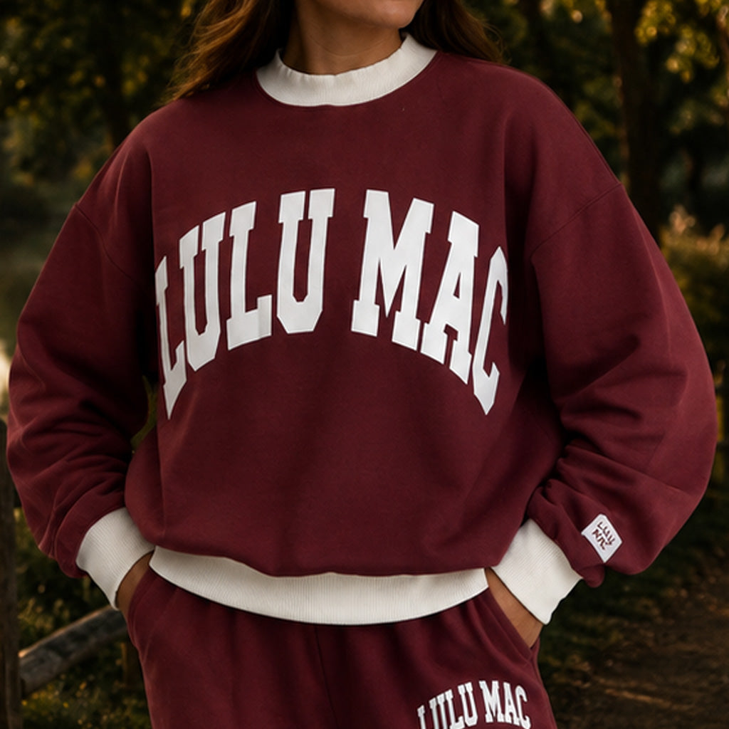 Lulu Mac Puff Mock Neck Sweatshirt
