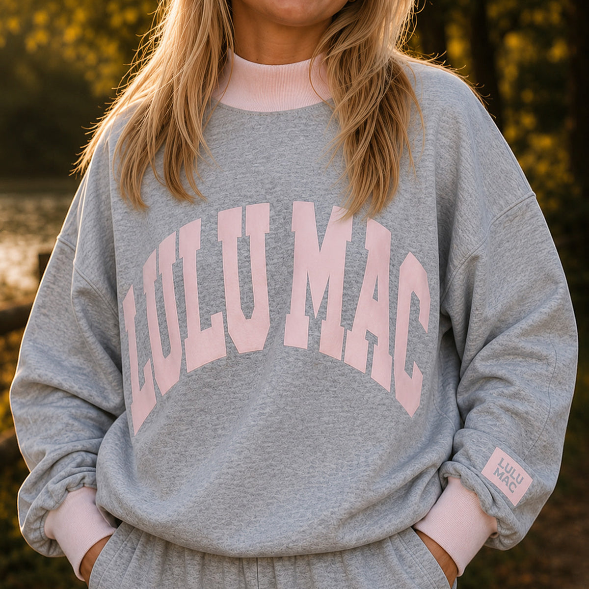 Lulu Mac Puff Mock Neck Sweatshirt