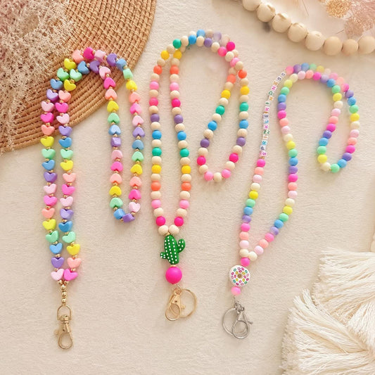 Pastel Beaded Lanyards